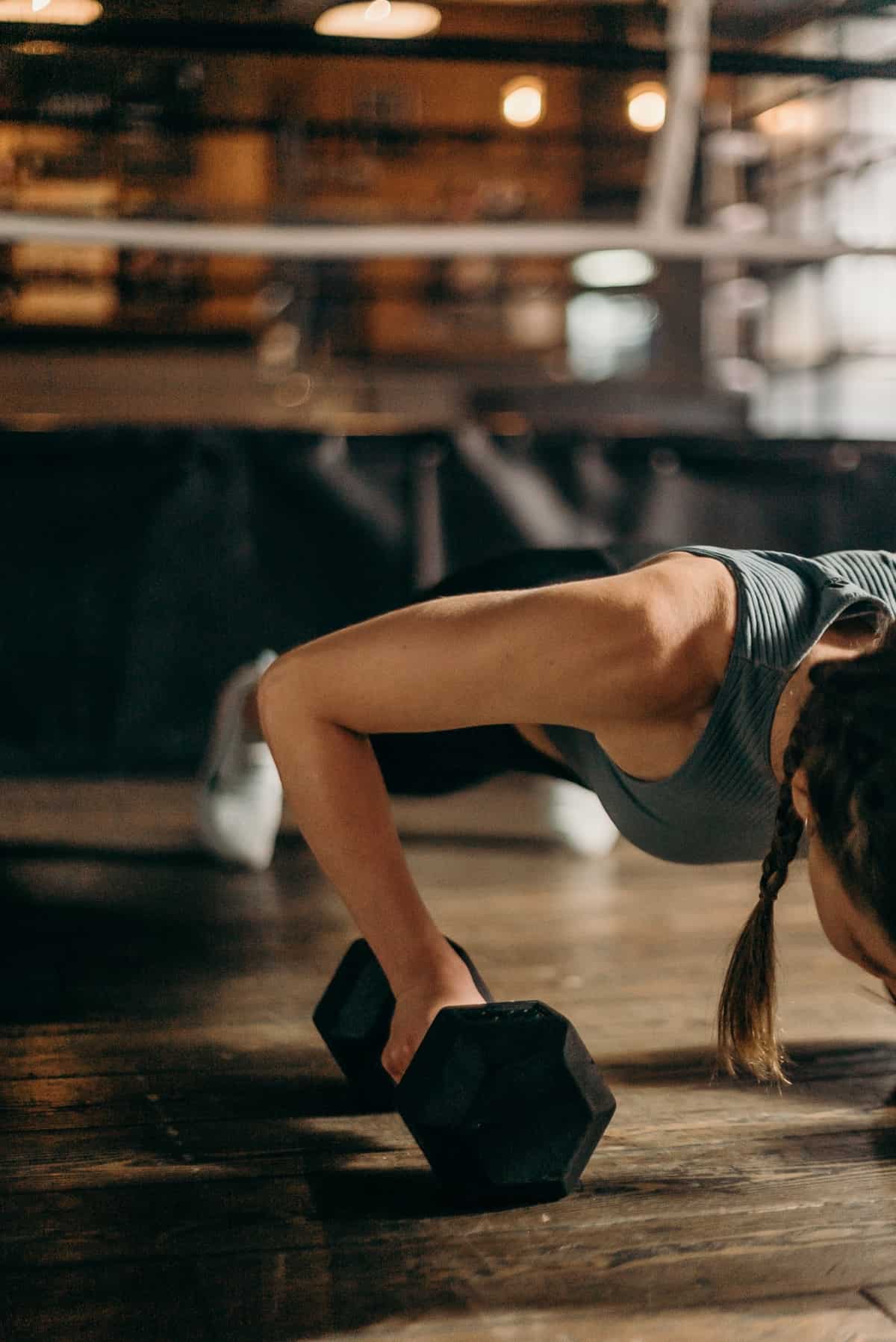 A Girl doing Push-ups